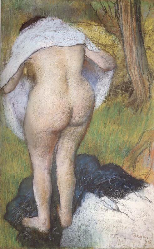 Edgar Degas Young woman who dries itself oil painting picture